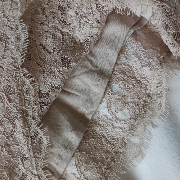 ARITZIA Babaton Stuart Lace Cropped Blouse in Rose Nude, Size XXS - Picture 6 of 12